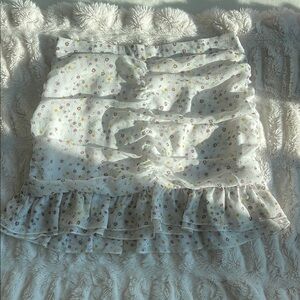 La Hearts Floral Print Skirt